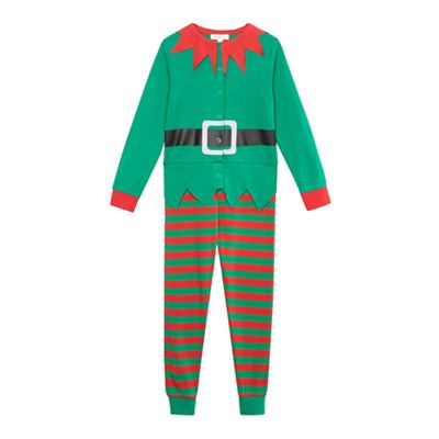 bluezoo Boys' green elf suit all-in-one